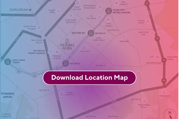 godrej alira sector 39 gurgaon location map